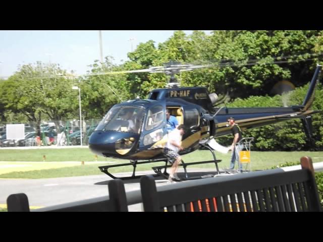 Pouso e Decolagem No Heliporto da Lagoa - AS350 - HD