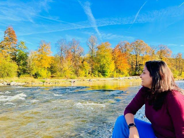 Isar River Bank Munich - Walking Tour (#munich #tierpark #germany #autumn )