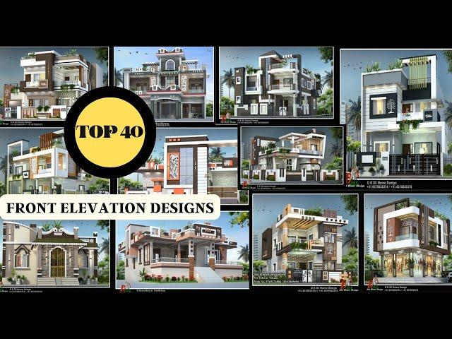 Top 40 House Front Elevation Designs | Exterior Front Elevation Ideas | DK 3D Home Design