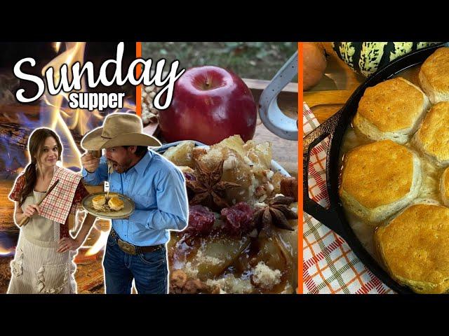 The BEST Campfire Dessert EVER! Beefy French Onion Pot Pie & Apple Dumplings | Appalachian Cooking