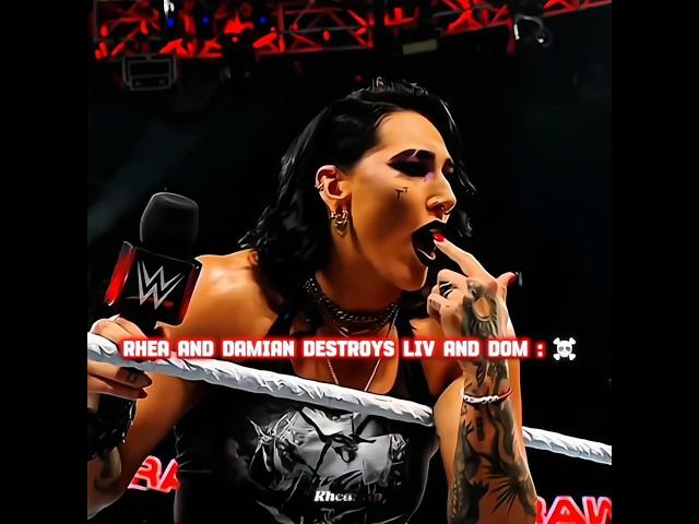 Rhea And Damian Destroys Liv And Dom ️  || Odnogo Ultrafunk Slowed || Edit! ##wwe #edit #shorts