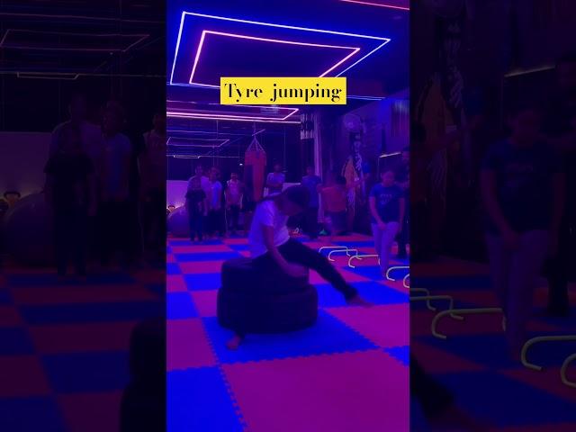 Tyre  jumping #tyreworkout #1on1gym #mixmartialarts