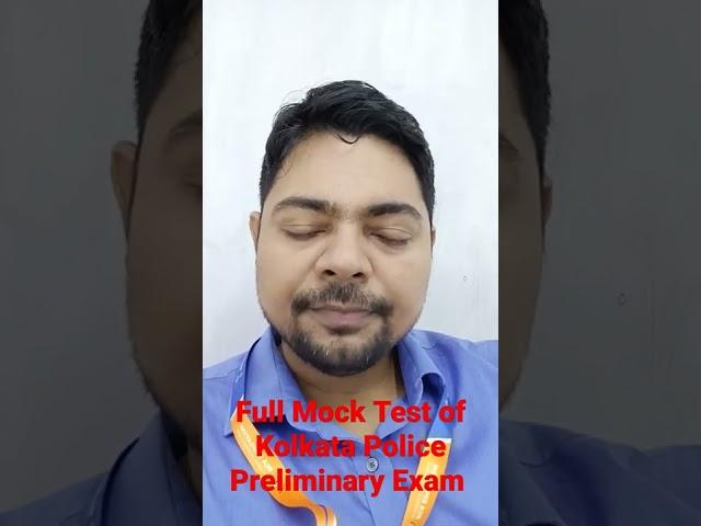 Full Mock Test of Kolkata Police Preliminary Exam ll Every Saturday 6.30pm ll RCA EDUCATION