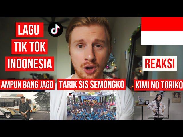 LAGU TIK TOK INDONESIA REACTION (AMPUN BANG JAGO DAN TARIK SIS SEMONGKO DAN KIMI NO TORIKO)