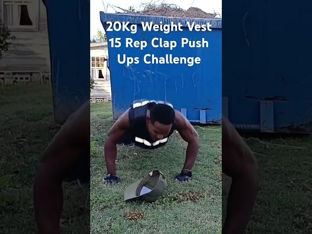 Weighted Clap Push Ups 15 Rep Challenge 20Kg