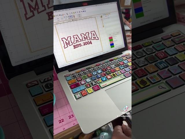 Making #embroidery and #rhinestone #mama order. #ArikaMade