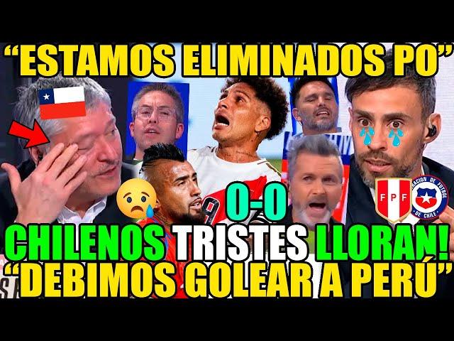 PRENSA CHILENA LLOR4 EMPATE Y ELIMINACIÓN! PERÚ vs CHILE 0-0 "EL MUNDIAL POR TV" REACCION SOBERBIA