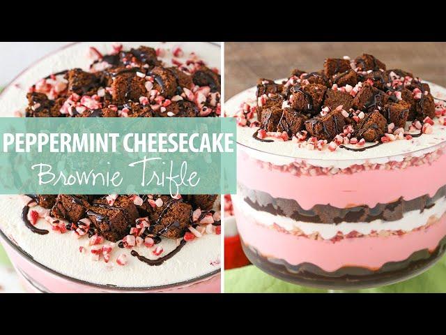 Peppermint Cheesecake Brownie Trifle