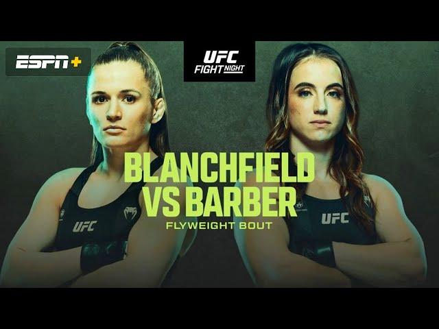 UFC VEGAS 107 LIVESTREAM BLANCHFIELD VS BARBER FULL FIGHT NIGHT COMPANION & PLAY BY PLAY