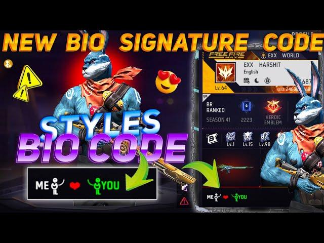 🪴New Bio Signature colors code || How to make ff professional bio || new ff color code 