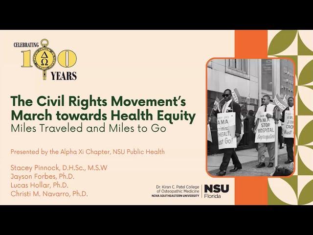 Public Health in the 1960's: The Civil Rights Movement’s March towards Health Equity