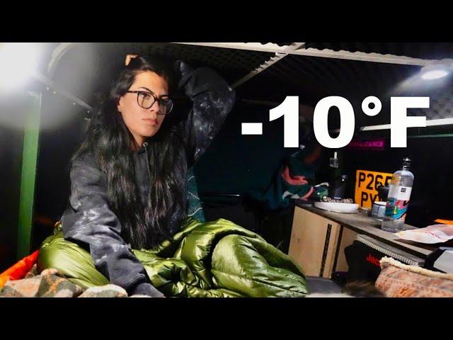 Truck Camping in -10 Degrees in my Defender