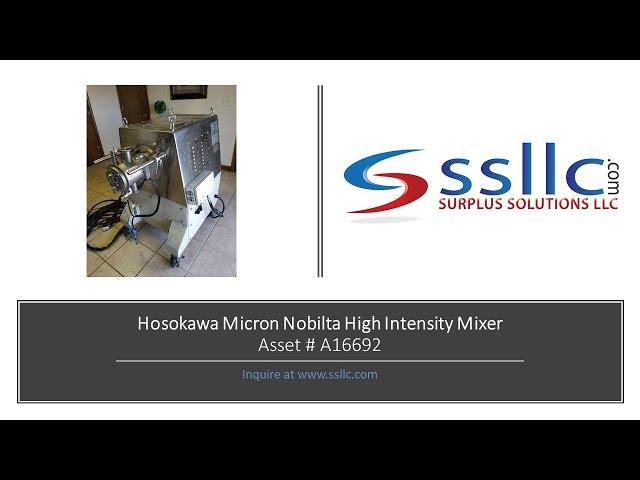 Hosokawa Micron Nobilta High Intensity Mixer