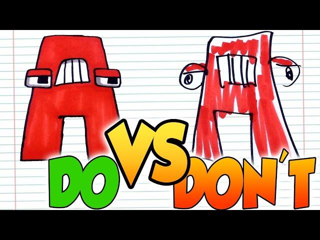 DOs & DON'Ts Drawing ALPHABET LORE (A-Z) In 1 Minute CHALLENGE!