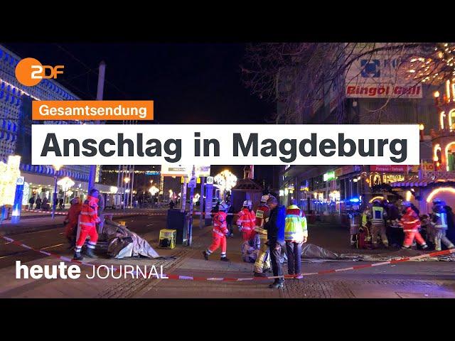 heute journal vom 20.12.2024: Anschlag auf Weihnachtsmarkt in Magdeburg, VW-Tarifstreit, Golanhöhen