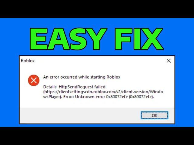 (New) How To Fix An Error Occurred While Starting Roblox