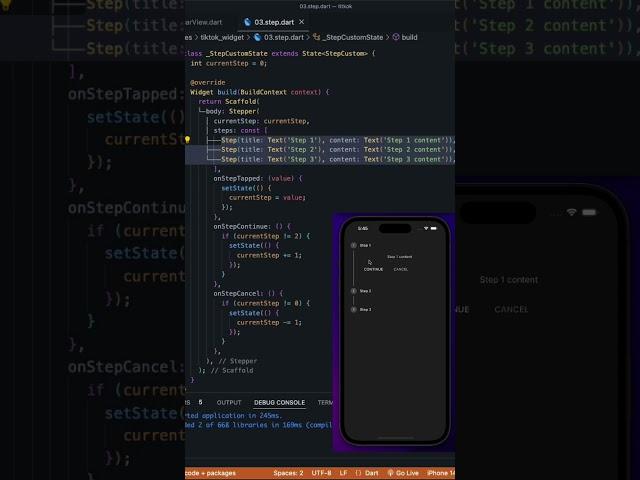 Lập trình Flutter -  stepper