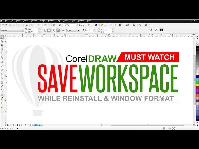 CorelDRAW Restore Workspace || Must Watch || Shashi Rahi