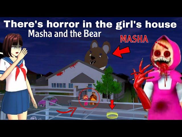 Be careful of Masha and the bear turned into  house girl Rina Tamaki HORROR SAKURA SCHOOL SIMULATOR