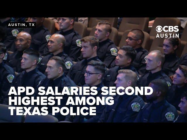 Where do Austin police salaries rank compared to police departments across Texas?