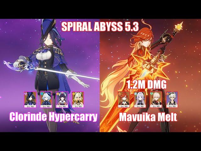 C0 Clorinde Hypercarry & C0 Mavuika Melt | Spiral Abyss 5.3 | Genshin Impact