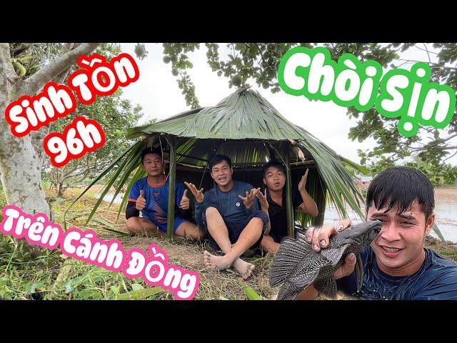 Sinh Tồn 96h Trên Cánh Đồng Chế.t Ku Đen Làm Chòi Du Mục Như Vinh thự Cực Đẹp  |KDD survival #kd