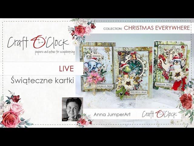 TUTORIAL - Świąteczne kartki - CHRISTMAS EVERYWHERE - design by: Anna Pomykała JumperArt