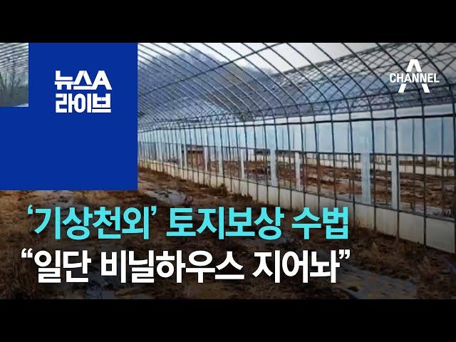 ‘기상천외’ 토지보상 수법…“일단 비닐하우스 지어놔” | 뉴스A 라이브