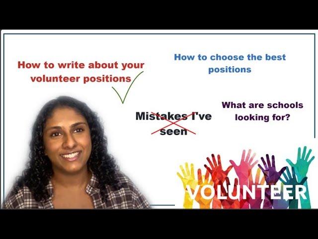 Selecting and Writing About Volunteer Positions for University Applications