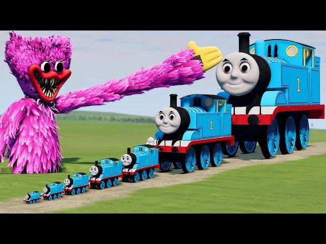 Big & Small Thomas the Tank Engine vs Kissy Missy | BeamNG.Drive