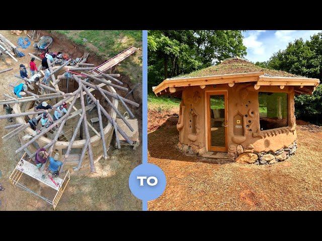 How To Build A Reciprocal Roof | COB HOUSE Part 7