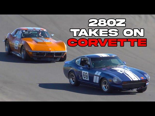 Immense Battle Datsun 280Z takes on Chevrolet Corvette Historic Sportscar Racing Blend Line TV