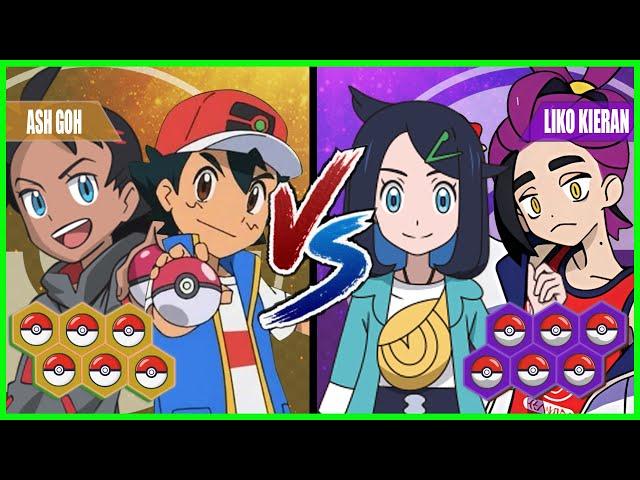 Pokémon Battle Pedia: Ash and Goh Vs Liko and Kieran