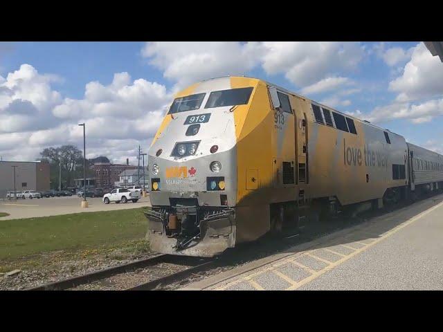 VIA 73 at the Chatham station. May 4, 2023