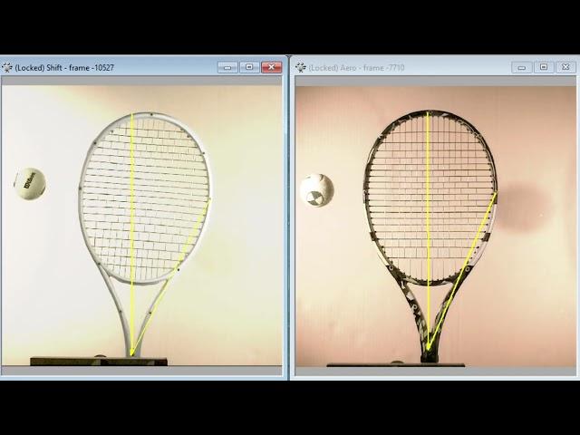 Vertical Bending: Shift v1 Tennis Racket vs. Leading Spin Frame #tennis #tennisracket #wilsonshift