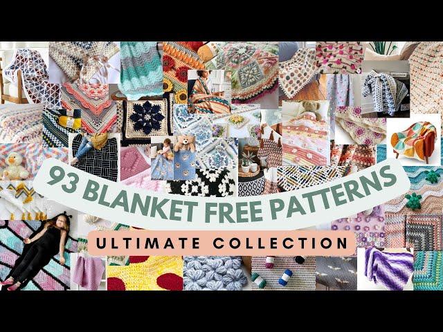 93 blanketFREE crochet patterns Ultimate Collection