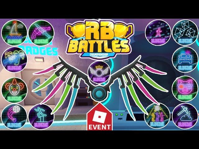 How to Get ALL 12 RB Battles Championship Badges *GET WINNER'S WINGS* (Roblox RB Battles 2 Event)