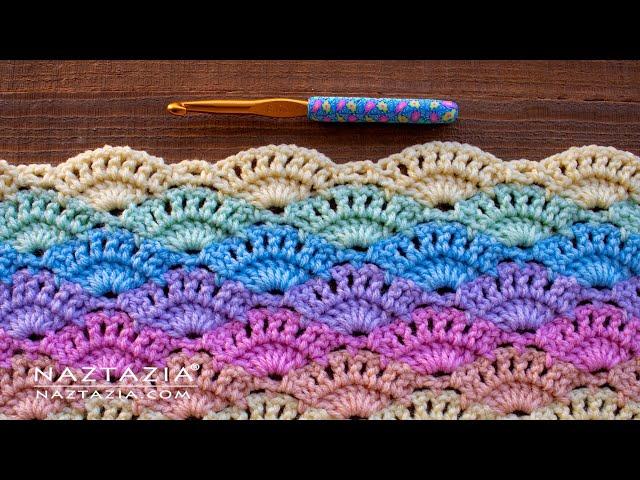 How to Crochet Large Shell Stitch Pattern for a Blanket Scarf and More by Naztazia