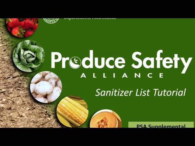 Labeled Sanitizers for Produce: Video Tutorial