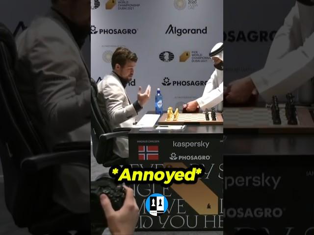 Magnus Carlsen's Reaction to the Arbiter Stopping the Clock!