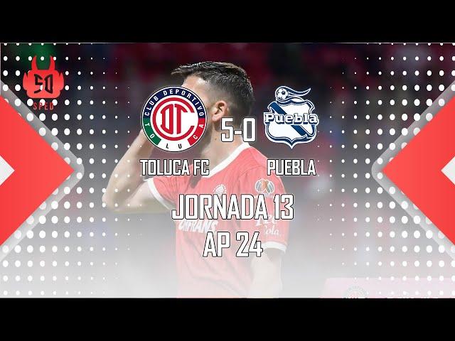  Toluca 5-0 Puebla: ¡Aplastante!  (Puebla no fue rival)