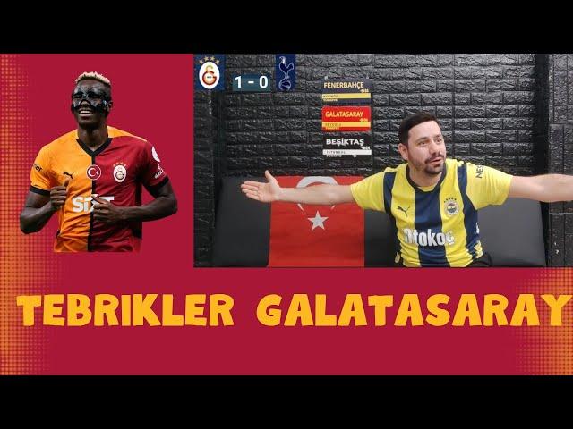 FANATİK FENERBAHÇELİ GALATASARAY TOTTENHAM MAÇI İZLERSE TEPKİ.TEBRİKLER GALATASARAY .....