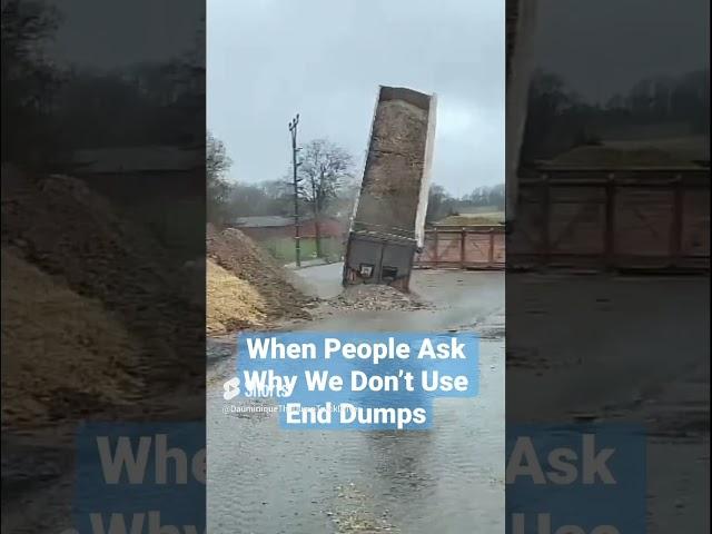 That and they can’t haul as much #dumptruck #construction #heavyequipment #trucking #enddump