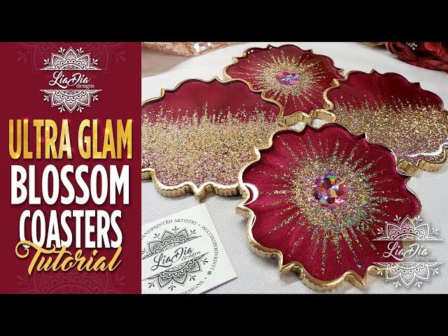 Completely OBSESSED with my new Ultra Glam Blossom Coasters! Look at how PRETTY this new mold is!