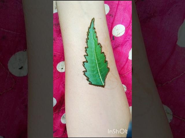Riya Name Green Leafy  Mehndi Tattoo Designs
