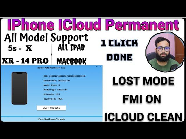 iPhone iCloud Remove Permanent | 5s To 14 Pro Max , Plist Service one Click Done , Lost Mode Unlock