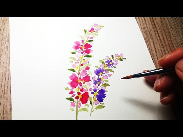 꽃그리기 초간단 꽃그림 그리는 방법 Very easy and simple way to draw flowers