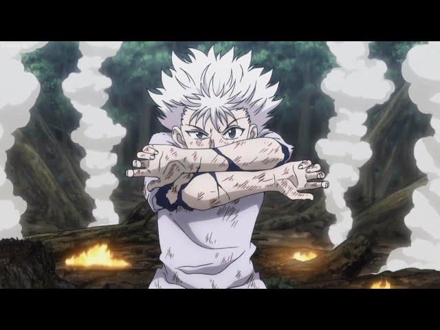 Killua alone against the Chimera Ants, Meleoron cooperates with Gon to kill Meruem (English Dub)