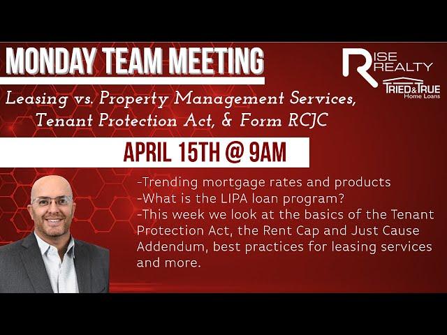 Leasing vs Property Management Services, Tenant Protection Act & Form RCJC │Rise Realty