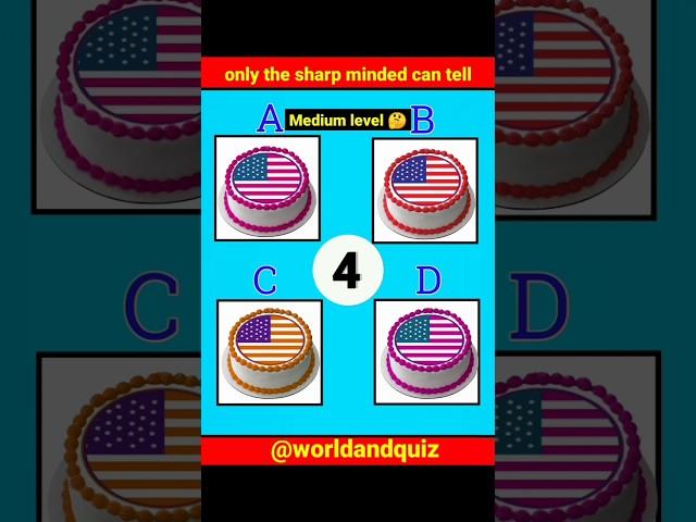 Memory Test: Recall the Color of the American Cake || #cake #quiz #shorts